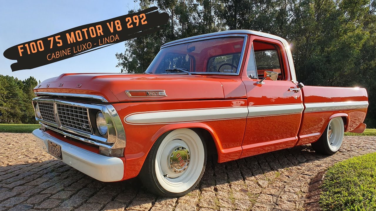 💥FORD F100 Luxo 1975 Motor V8 292