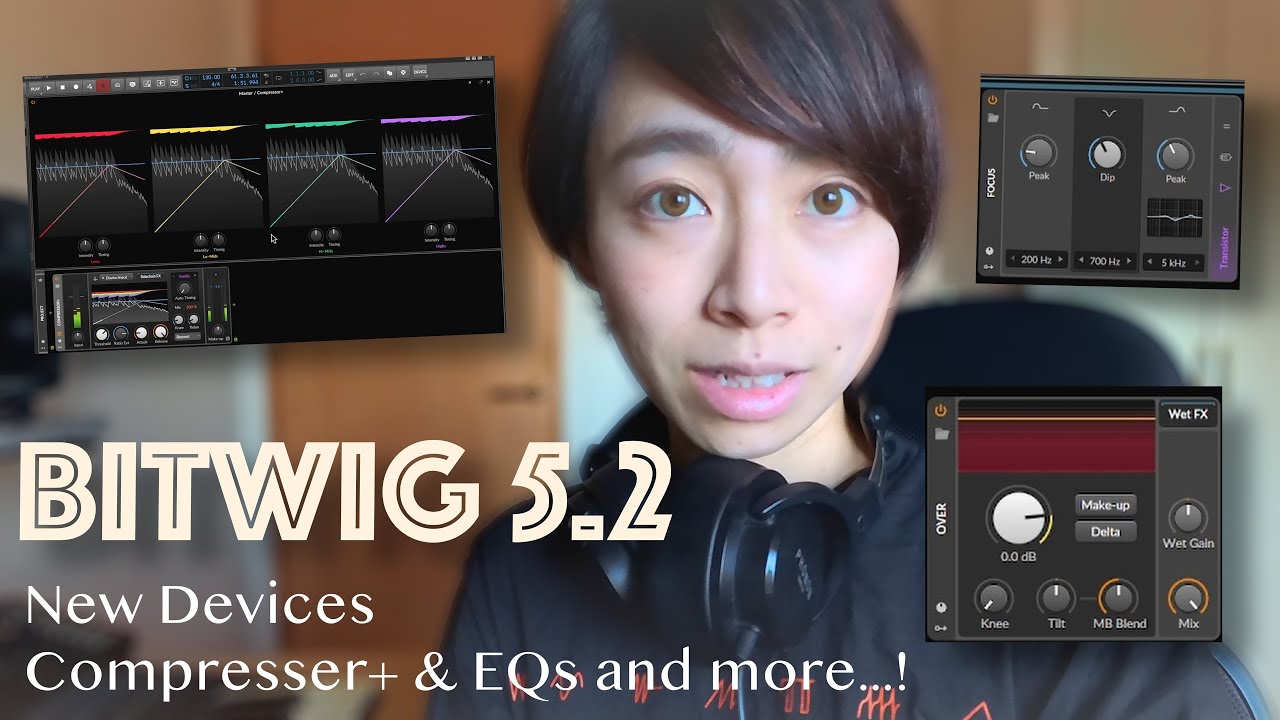 " Bitwig 5.2 New Devices !!" Compressor+ ,EQs and more...