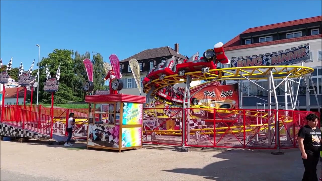 Ring Renner (Mini-Achterbahn) - Wingender @ R&uuml;sselsheimer Kerb 2023 (Offride)