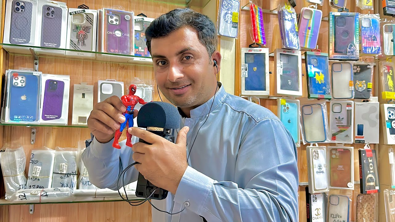 Asmr with spider man 🕷️ |My first asmr in mobile shop with my new mic