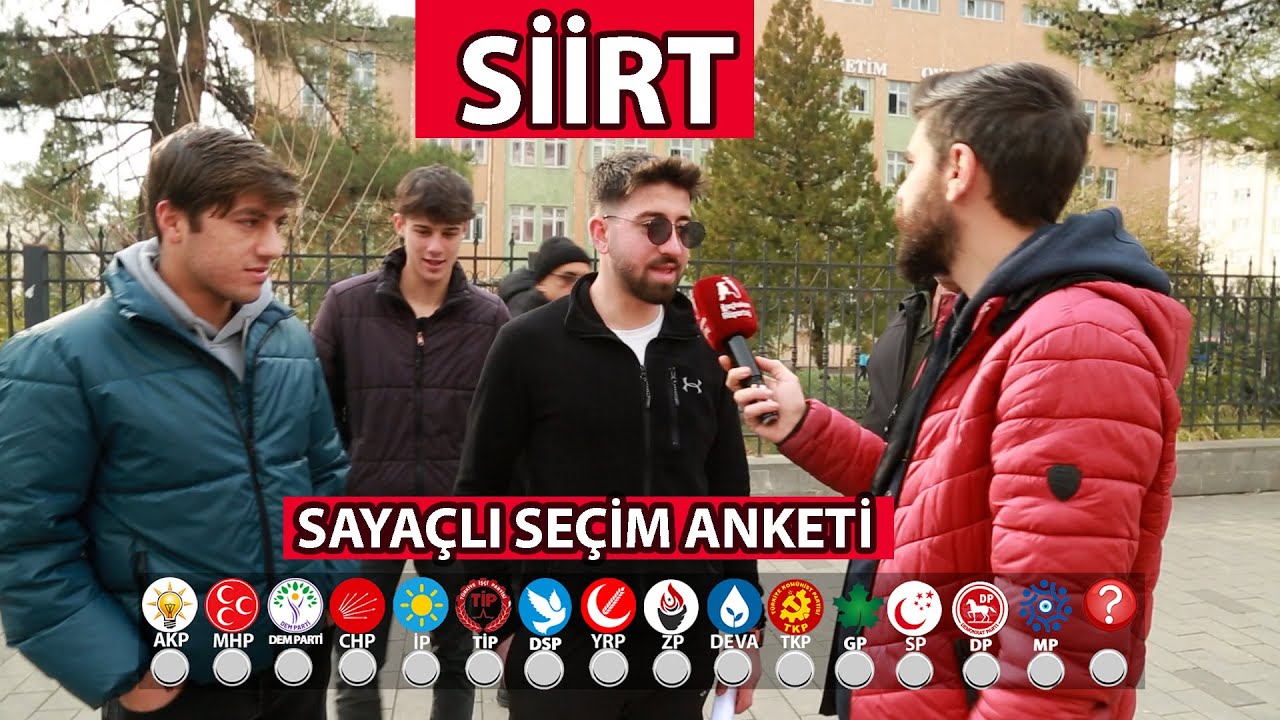 SİİRT SAYAÇLI SEÇİM ANKETİ: Siirt'te Hangi Parti Önde