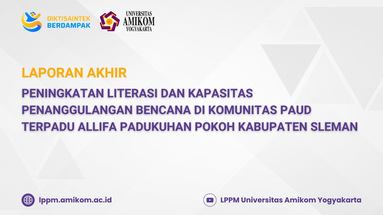 Peningkatan Literasi dan Kapasitas Penanggulangan Bencana di Komunitas PAUD Terpadu Allifa