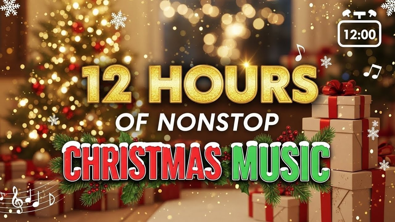 Nonstop Christmas Songs 🎄 Best Holiday Music Playlist (12 Hours)