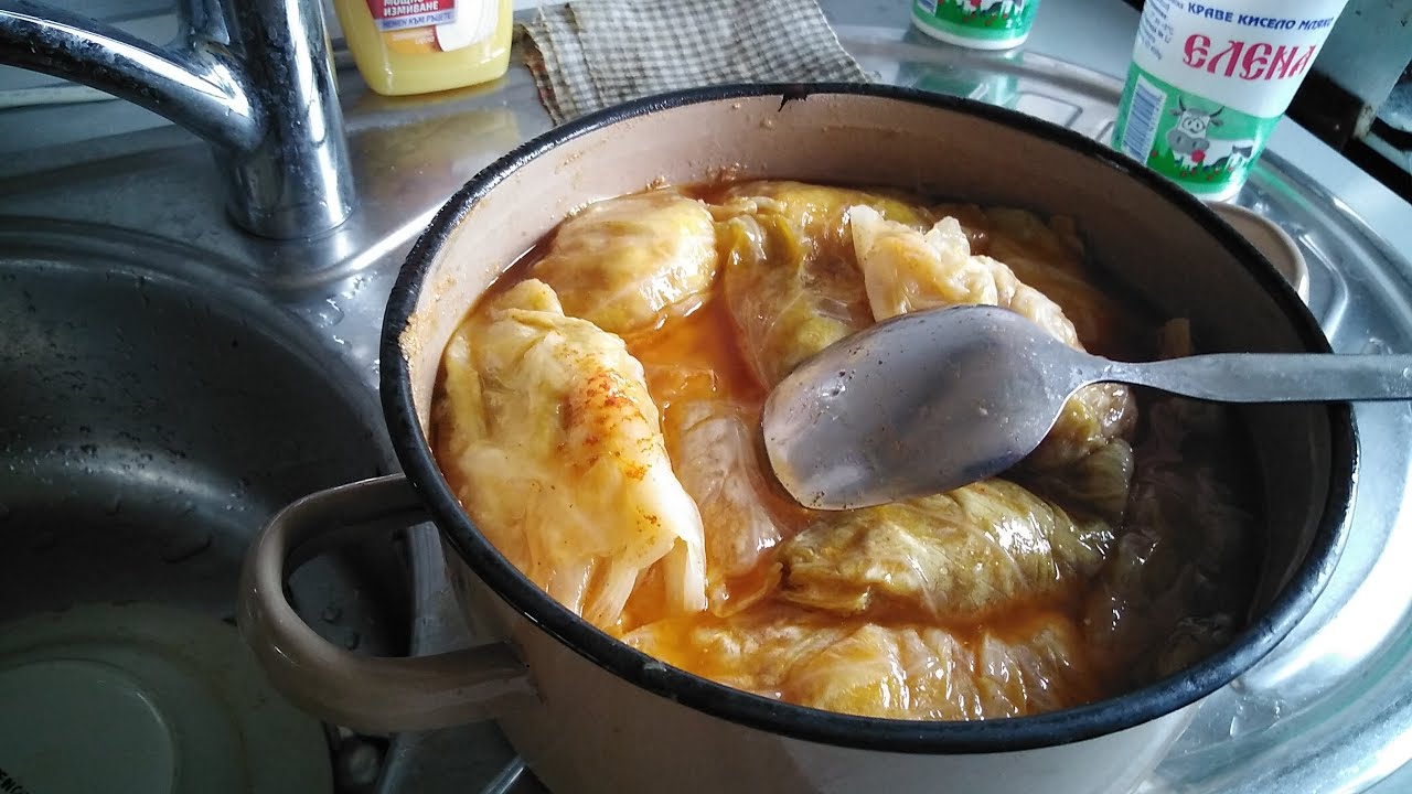 Как се правят вкусни домашни студентски сарми с кайма и кисело зеле -How make sarma meat sauerkraut