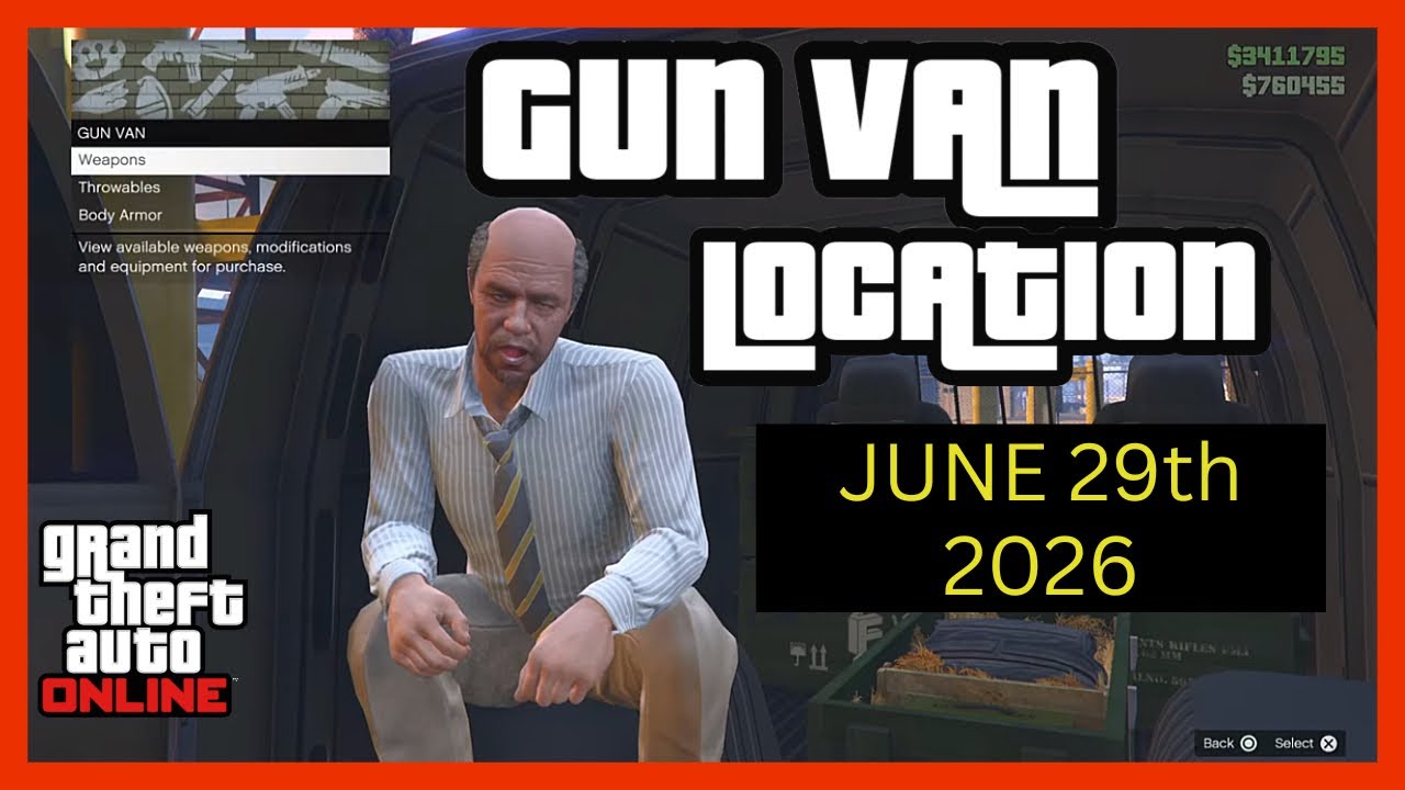 Gun Van Location Today | Monday 29th June 2026 | GTA 5 ONLINE | STUN GUN IN STOCK 🔫🚐