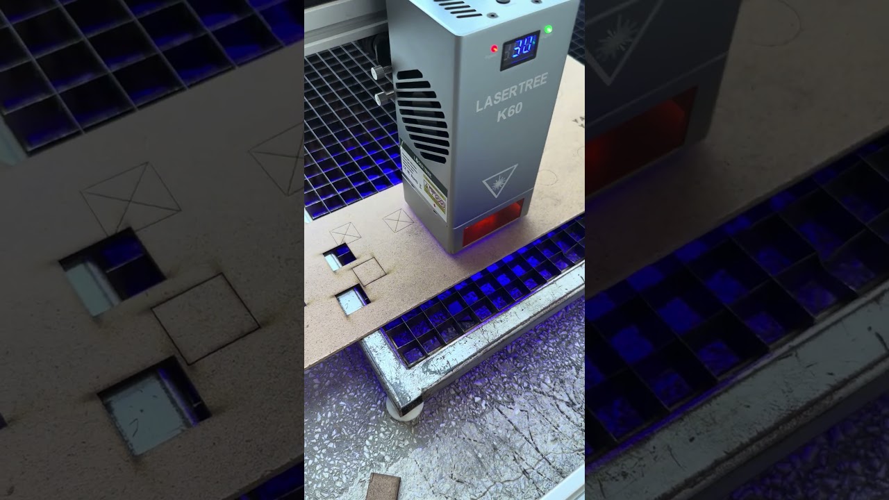 🚀 60W Optik &Ccedil;ıkışlı Lazer ile 3mm MDF Kesimi 🚀