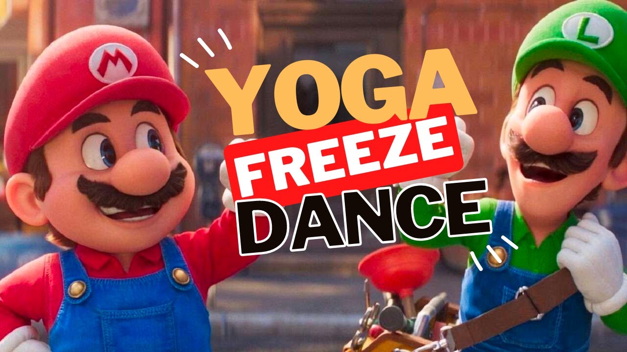 Super Mario Brothers Yoga Freeze Dance | Brain Break | Gonoodle inspired | Yoga for kids