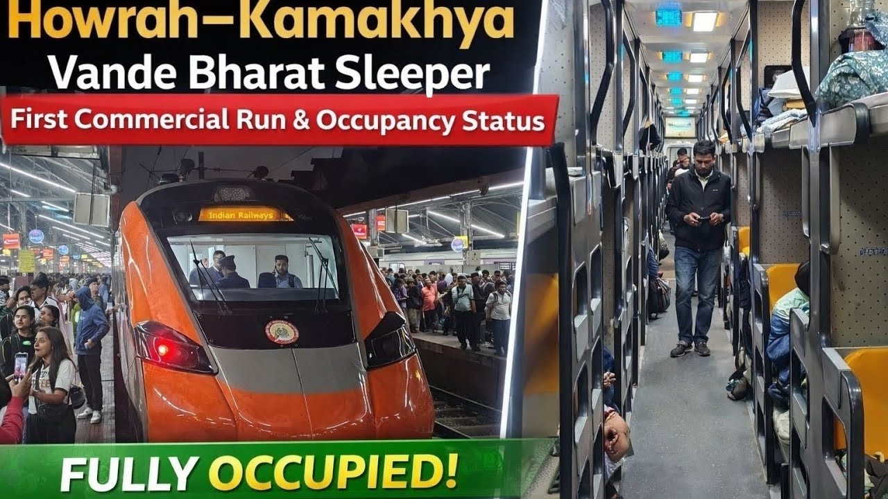 Howrah Kamakhaya Vande Bharat Sleeper | First Commercial Run & Occupancy Status