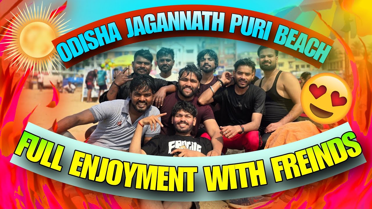 Odisha Jagannath Puri Blue Beach Pe ⛱️ Apni Team Ke Saath Full Enjoyment 🤩