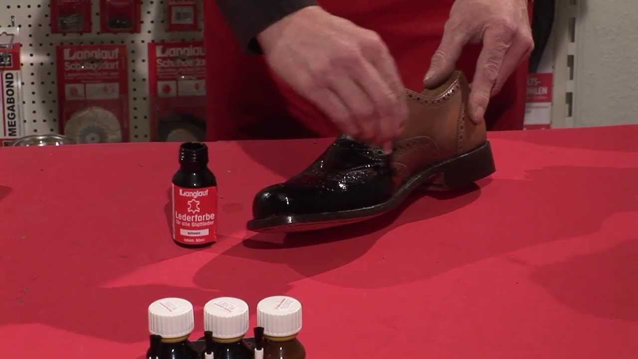 Schuhe f&auml;rben - Anleitung zur Schuhreparatur Umf&auml;rben von Leder - dye shoes - color change leather