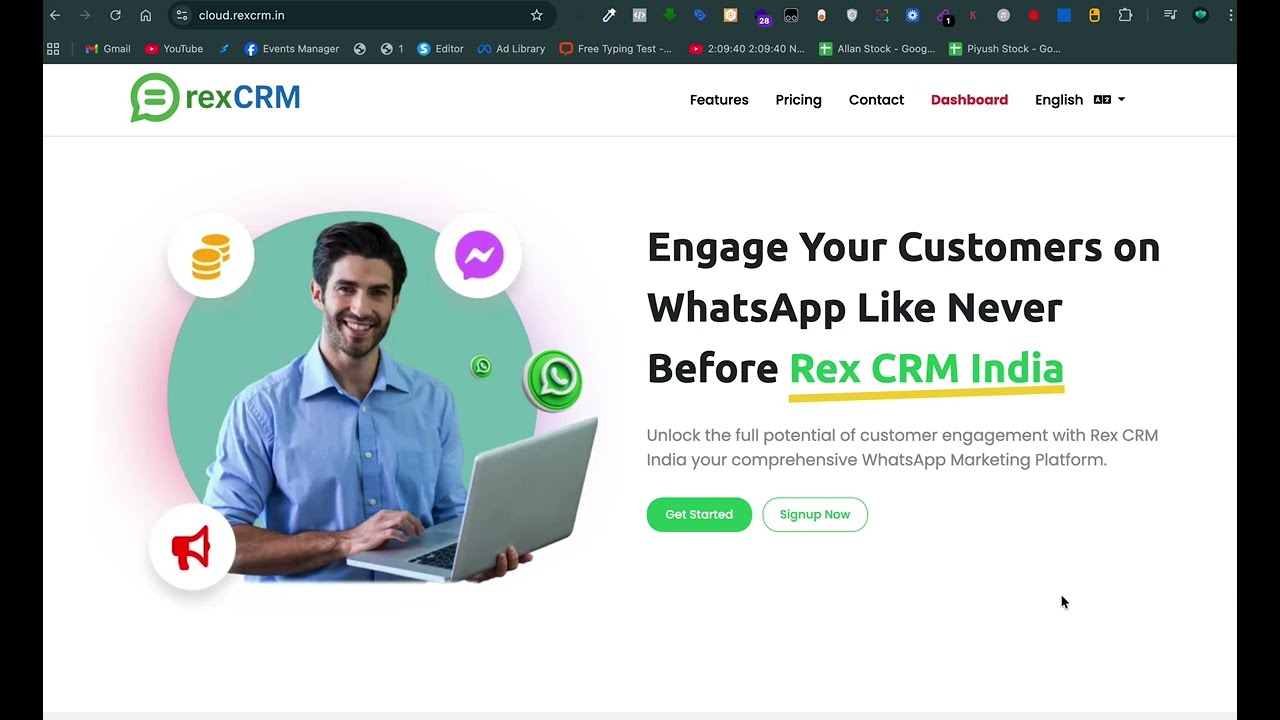 RecCRM Cloud WhatsApp Agency API Demo | Create WhatsApp Chatbots, Bulk Messages & CRM