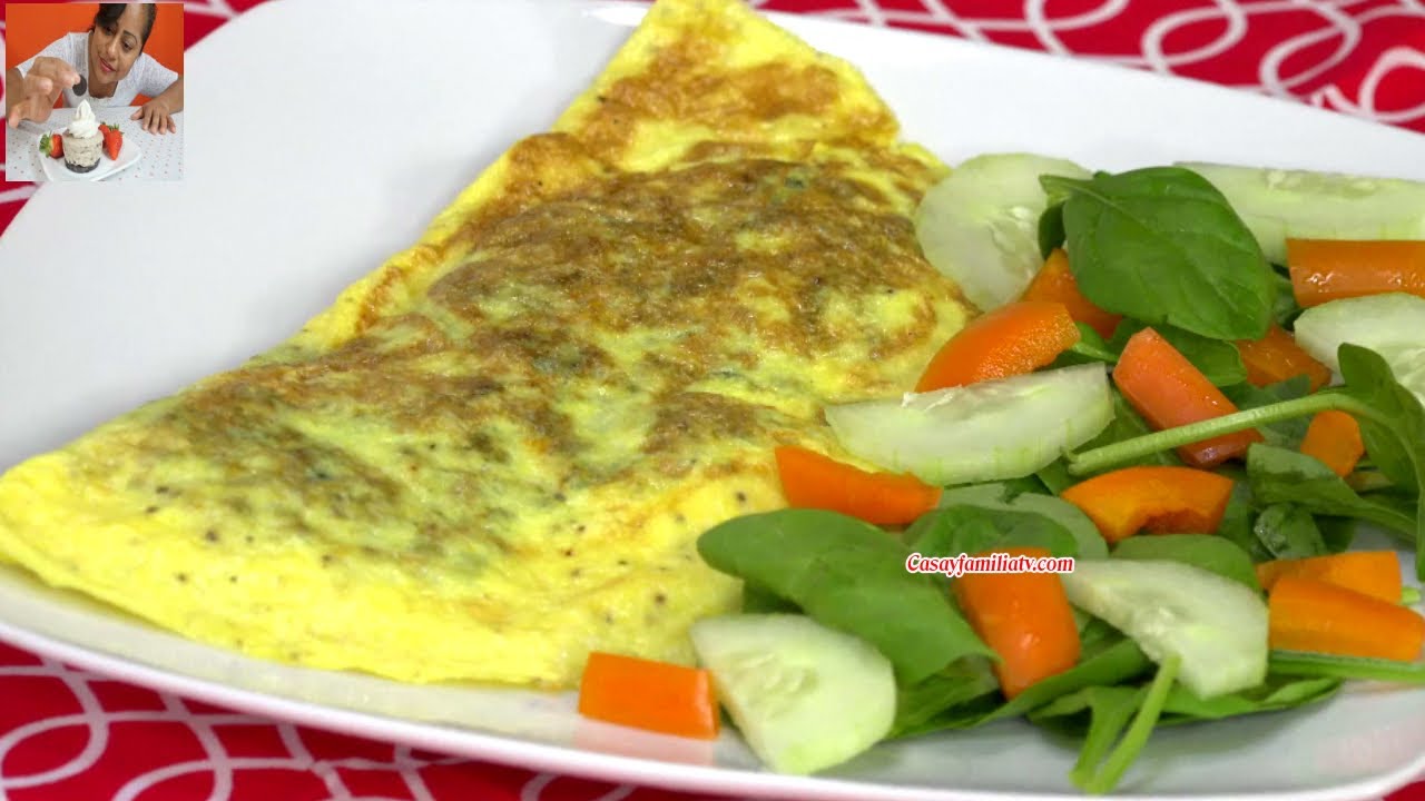 OMELETTE DE ESPINACA CON QUESO 🥬🧀 | Receta FÁCIL, SALUDABLE y RÁPIDA para Desayuno o Cena