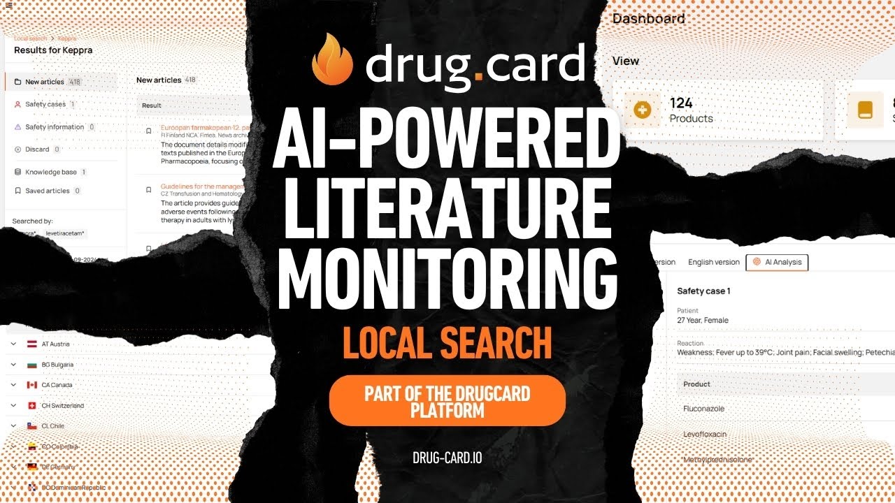 DrugCard AI-Powered Literature Monitoring: Local Search