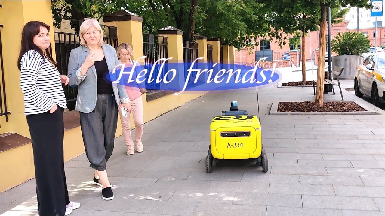 Delivery Robot Ambience - Town Walking | 1h+ Relax and Meditation | no loops | no editing