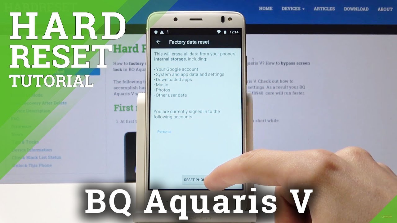 Factory Reset BQ Aquaris V - Hard Reset Tutorial / Restore Default Configuration