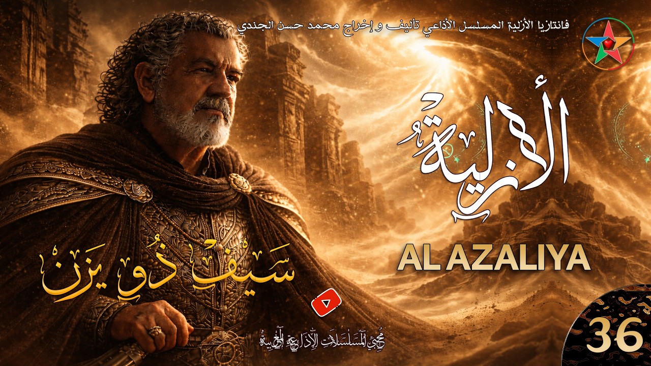 الأزلية الحلقة 36 :  إعجاب منية النفوس بنت الحاكم العبوس بالبطل سيف ذو يزن بعد إنقاذها من جبل الخطير