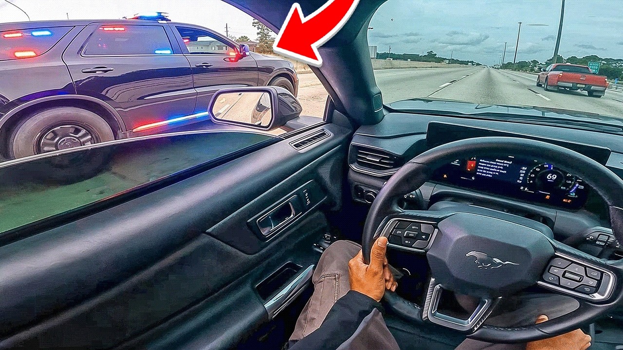 Видео от первого лица: громкая езда на Mustang GT S650... *Подъезжает полицейский под прикрытием*