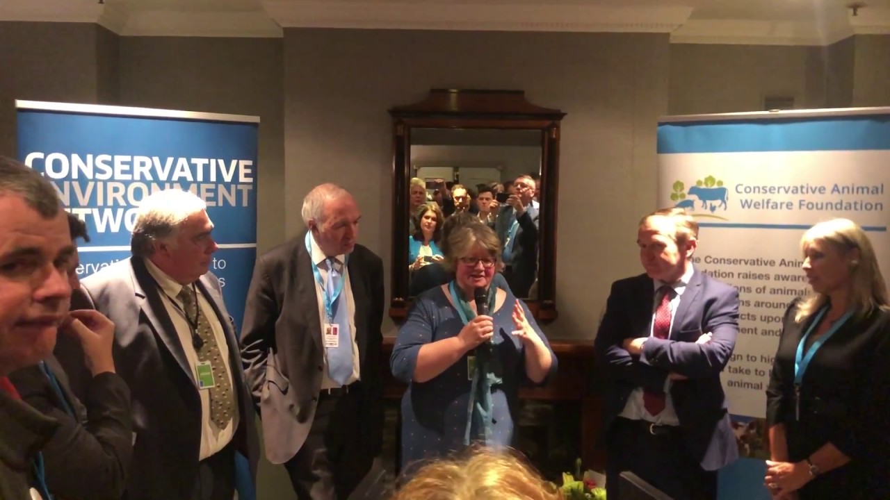 Minister Dr Therese Coffey MP speaks at the Conservative Animal Welfare Foundation Fringe Event 2018