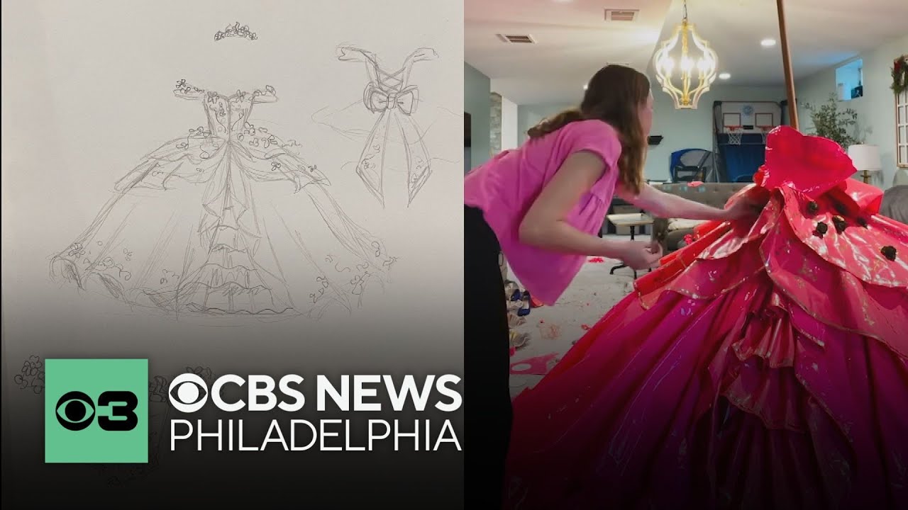 Downingtown teen spends 6 months making dress out of duct tape for scholarship