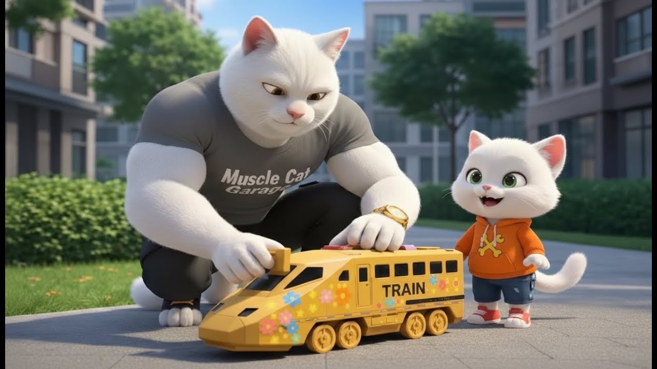 Kitten Bullied For Cardboard Train - The Transformation Is Shocking | AI Cat Story