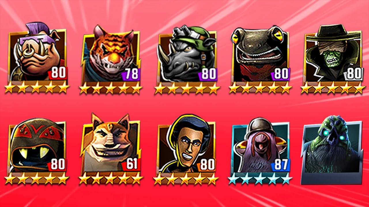 TMNT Legends Bebop Classic, Tiger Claw, Rocksteady Classic, Rat King, Newtralizer