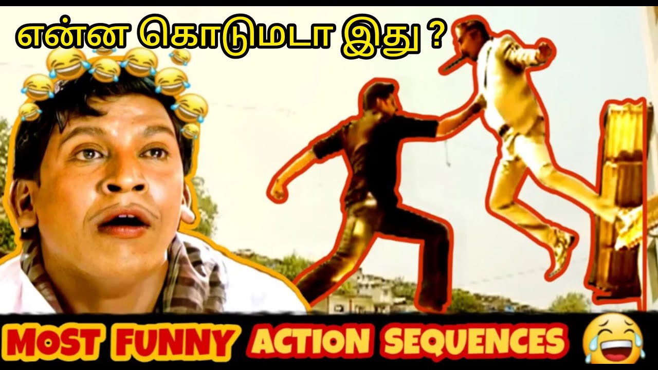 Top 10 Bollywood funny action scene - Just for fun | Vadivelu Troll videos | Cockroach creations |