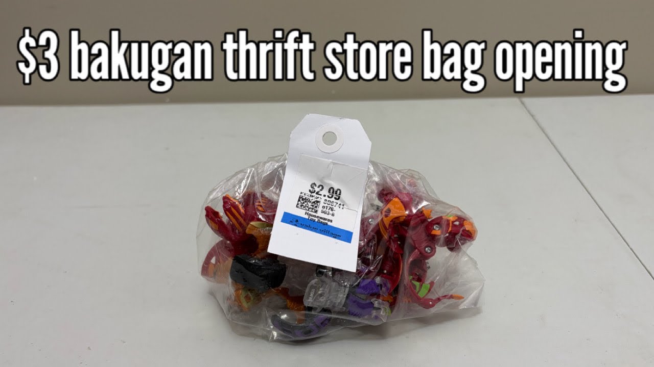 Let’s open a $3 Bakugan thrift store bag