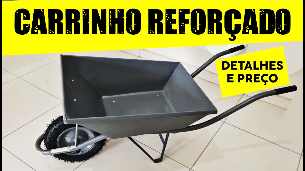 Carrinho de mão esfera, chapa reforçada, Tanque de Gue#$a na sua Obra