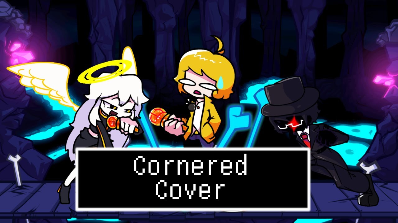 Cornered but Shiro vs Dillaw vs Benjamin sing it 【FNF Cover】