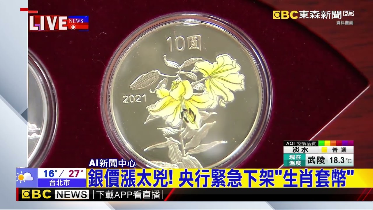 銀價漲太兇！ 央行緊急下架「生肖套幣」 @newsebc