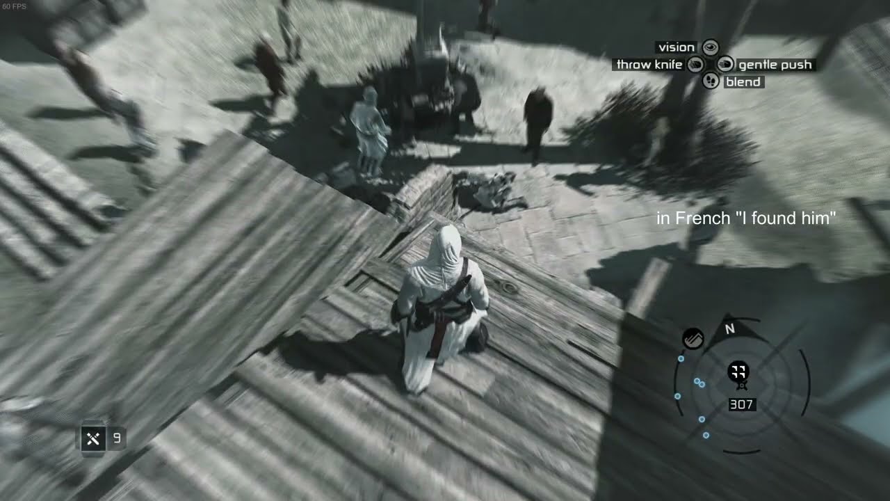 Crusaders speaking French & German (not dubbed) Assassin's Creed 1