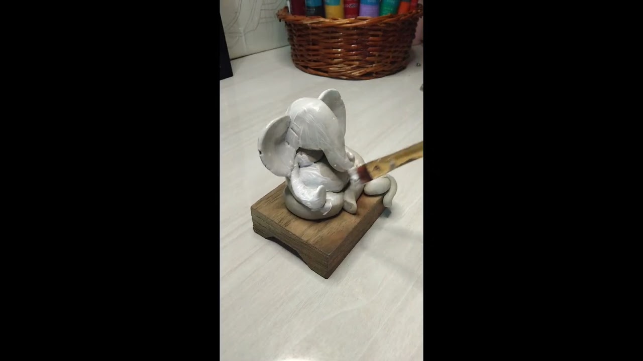 Making ganesha idol from mouldit clay#ganesha #ganeshaidolmaking #clayart #clayidolmaking 