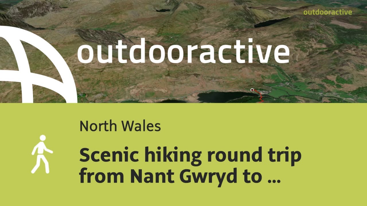 Flyover video: Scenic hiking round trip from Nant Gwryd to Moel Siabod ...