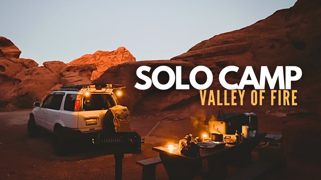 Unforgettable Solo Car Camping and Hiking Adventure Near Vegas | Valley of Fire [Silent Vlog ASMR]