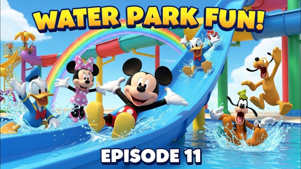 Mickey Mouse and Friends Water Park Fun Episode 11 | Funny Cartoon Water Slides Adventure