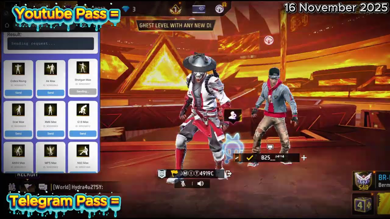 🔥Todays Free Fire Emote Website Passwords | All Premium Emotes 100% Real & Working 2025😍| FF  Emote