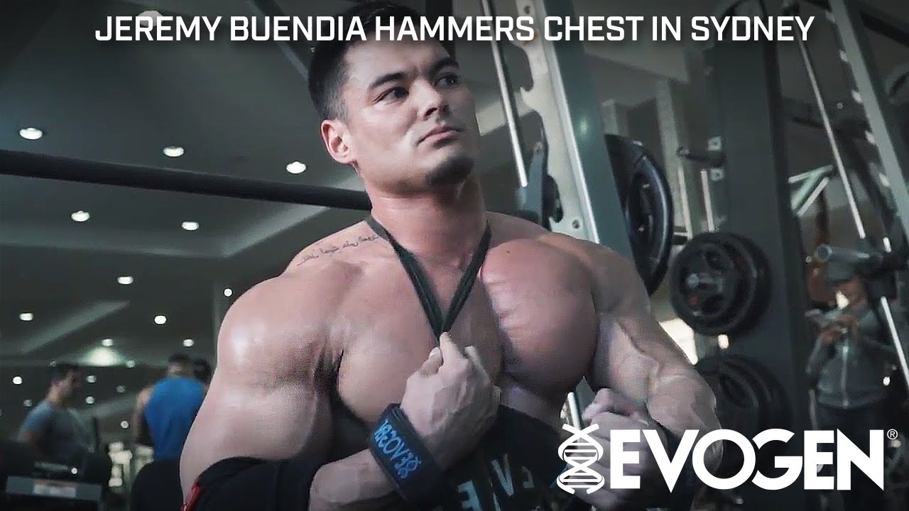 Jeremy Buendia Hammers Chest in Sydney Australia