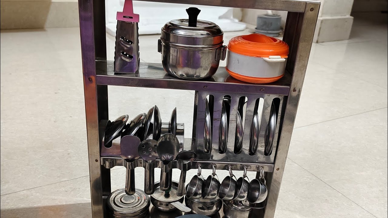 Real Miniature steel kitchen set unboxing @Kedhari_kuttykitchen 