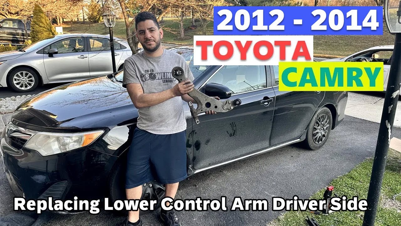 Замена нижнего рычага подвески со стороны водителя на Toyota Camry 2012 2013 2014 своими руками