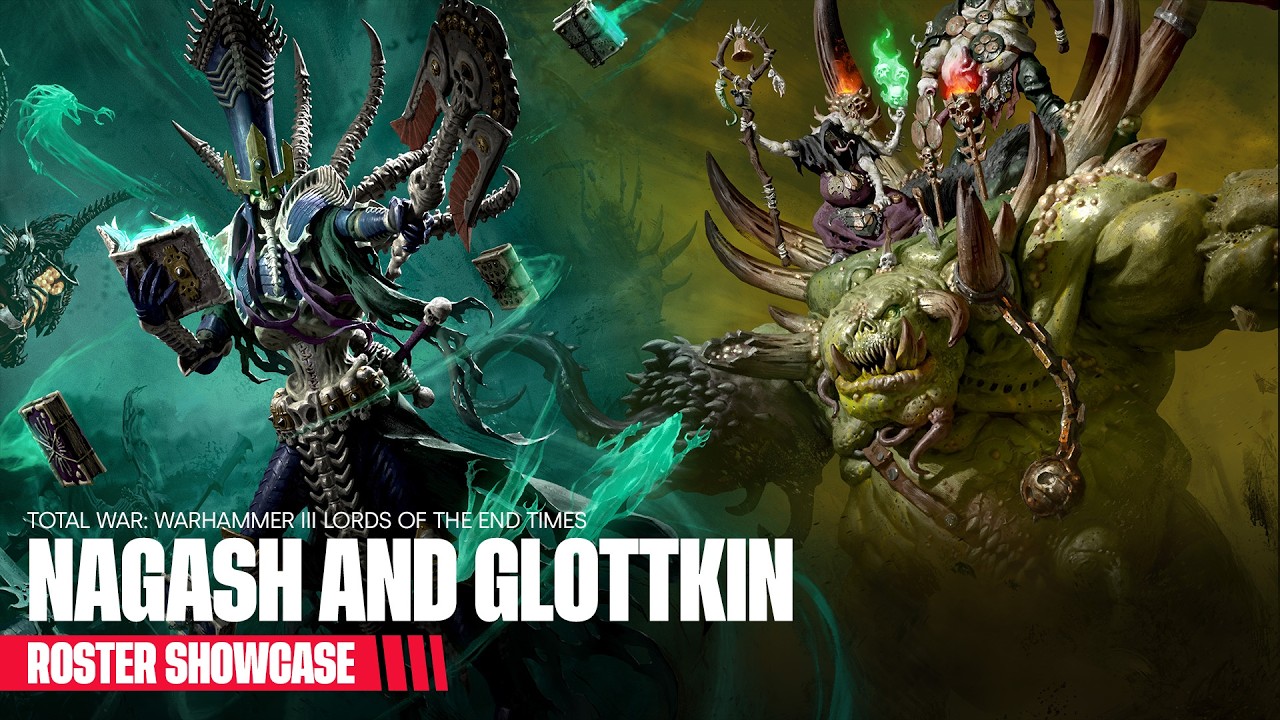 Total War: WARHAMMER III - Lords of the End Times - Nagash & Glottkin Roster Showcase