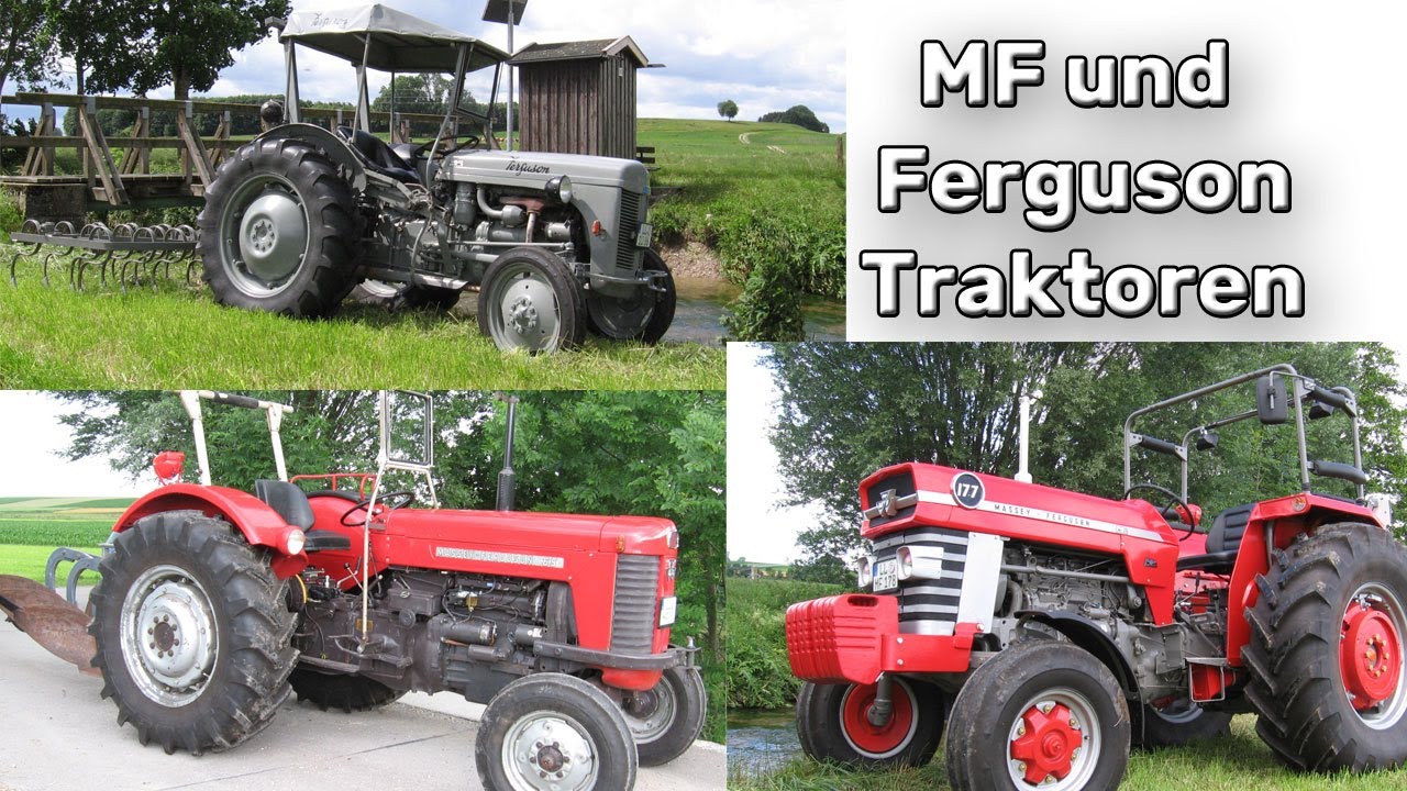 Massey Ferguson Oldtimer Traktoren - 3 Modelle - Sound - Motoren - Rundgang