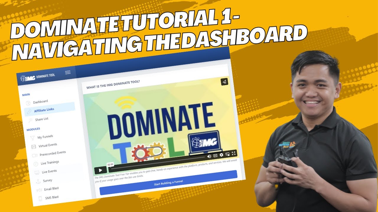 Dominate Tutorial 1 - Navigating the Dashboard