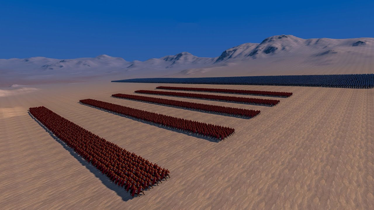 5 LINES OF SPARTANS vs 30000 HEAVY KNIGHTS   Ultimate Epic Battle Simulator UEBS