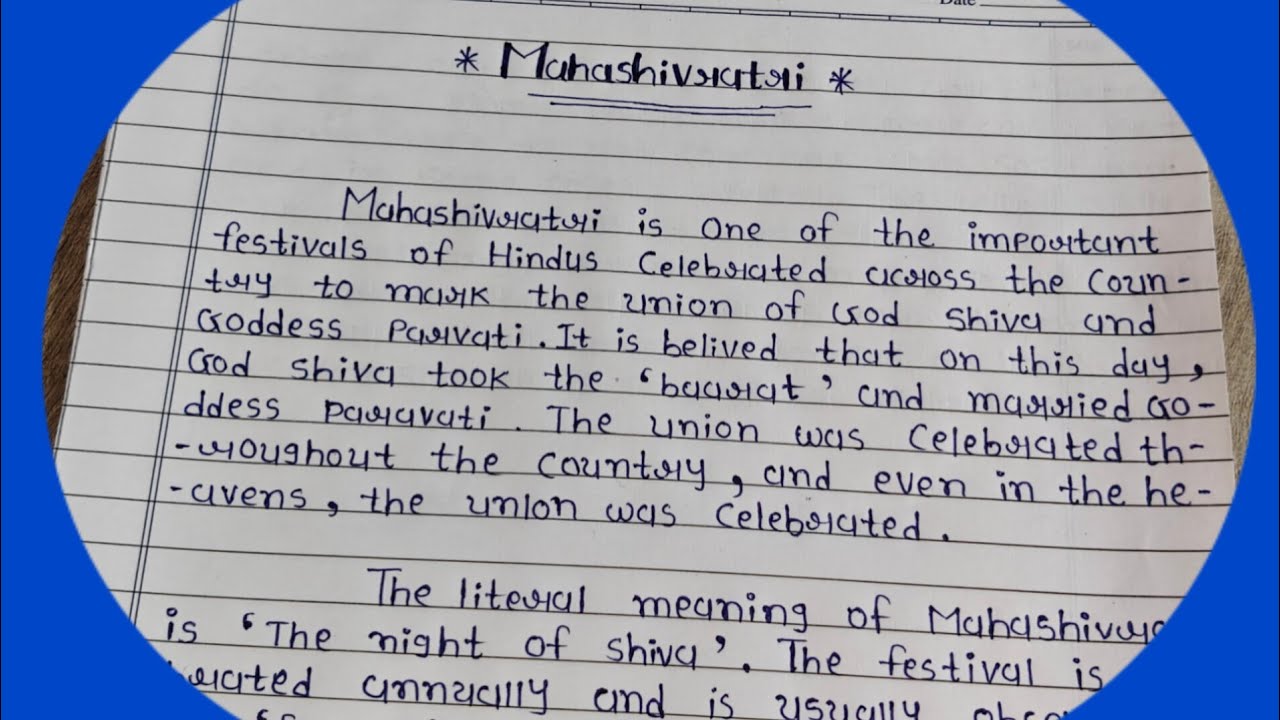 Mahashivratri easy essay..🙏😇#essay #easy  #mahashivratri 