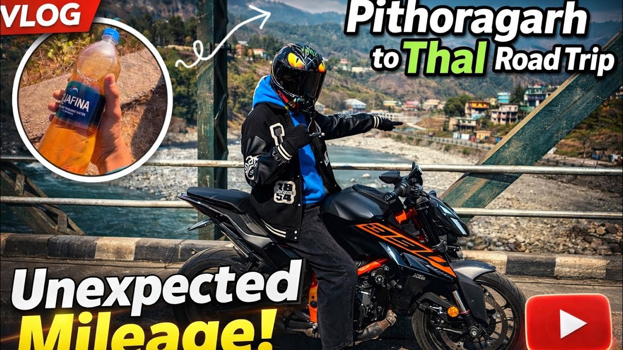Did NOT Expect This Mileage! 🏍️ Pithoragarh to Thal Road Trip #vlog