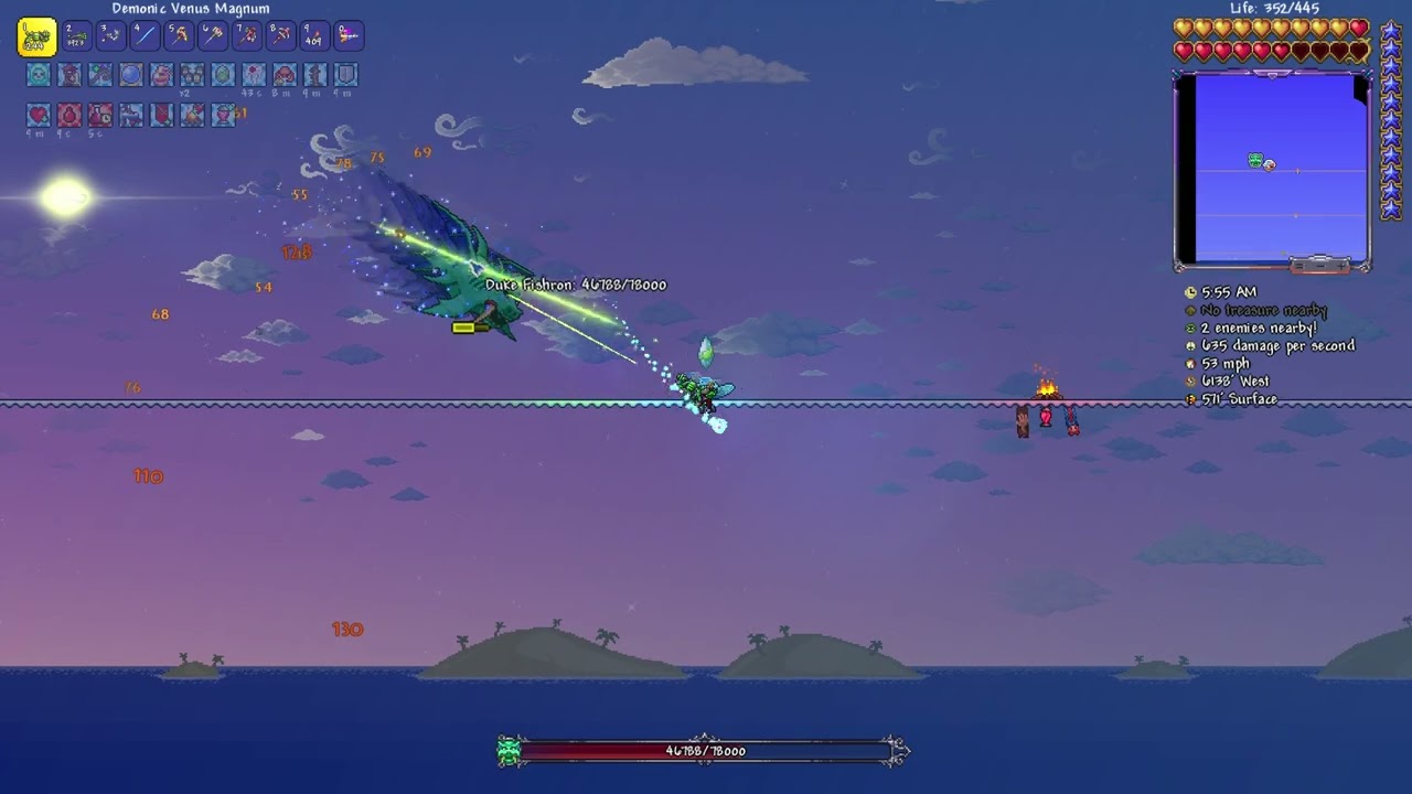 Terraria 1.4.5.5 - Duke Fishron Fight (Expert Mode)