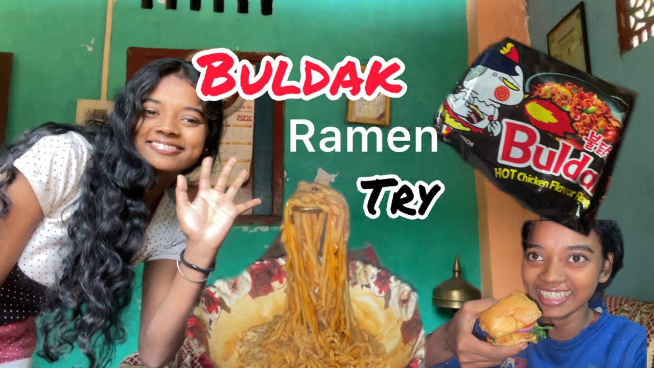 Trying buldak ramen for the first time🍜 //korean instant noodles//