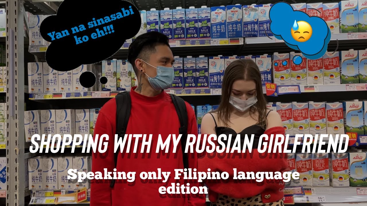 Speaking only Filipino to my Foreign (Russian) Girlfriend | SUPERMARKET CHALLENGE | Bisaya Challenge