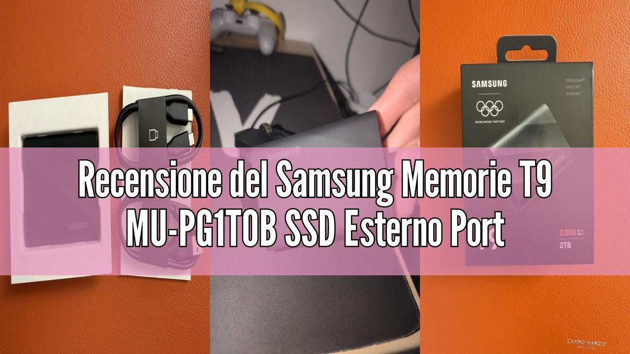 Recensione del Samsung Memorie T9 MU-PG1T0B SSD Esterno Portatile da 1TB, USB 3.2 Gen 2x2, 20 Gbps,