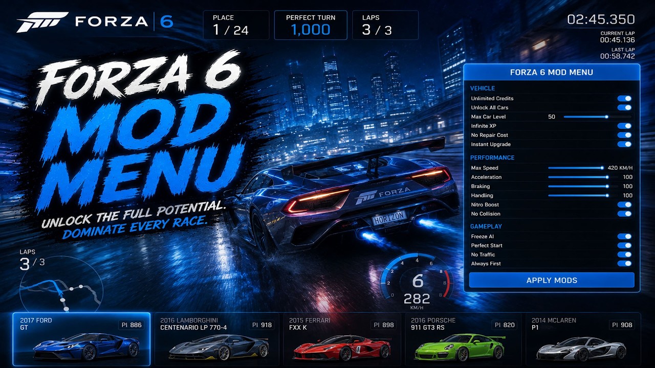 Forza Horizon 6 HACK | Forza 6 Cheat-Menu | FH 6 Mod Menu 2026 | MONEY GLITCH + Unlimited WheelSpins